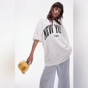 Topshop New York Oversize Graphic T - Shirt, Size‎ L